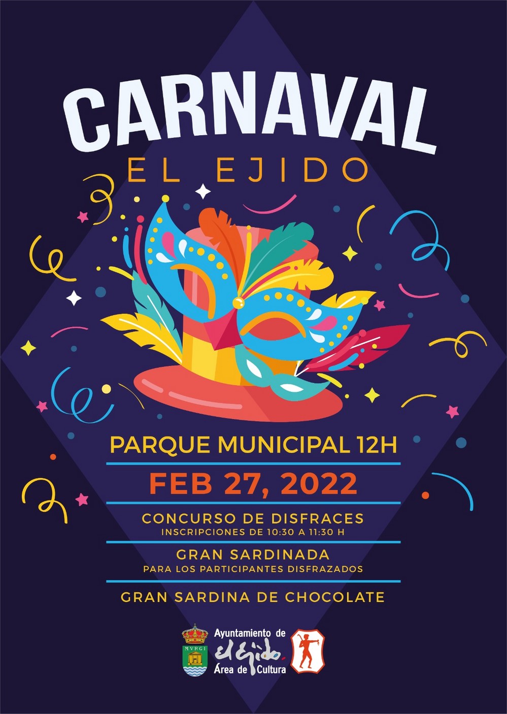 Los ejidenses disfrutarán de un Carnaval con una gran sardina de chocolate de 90 kilos en el Parque Municipal