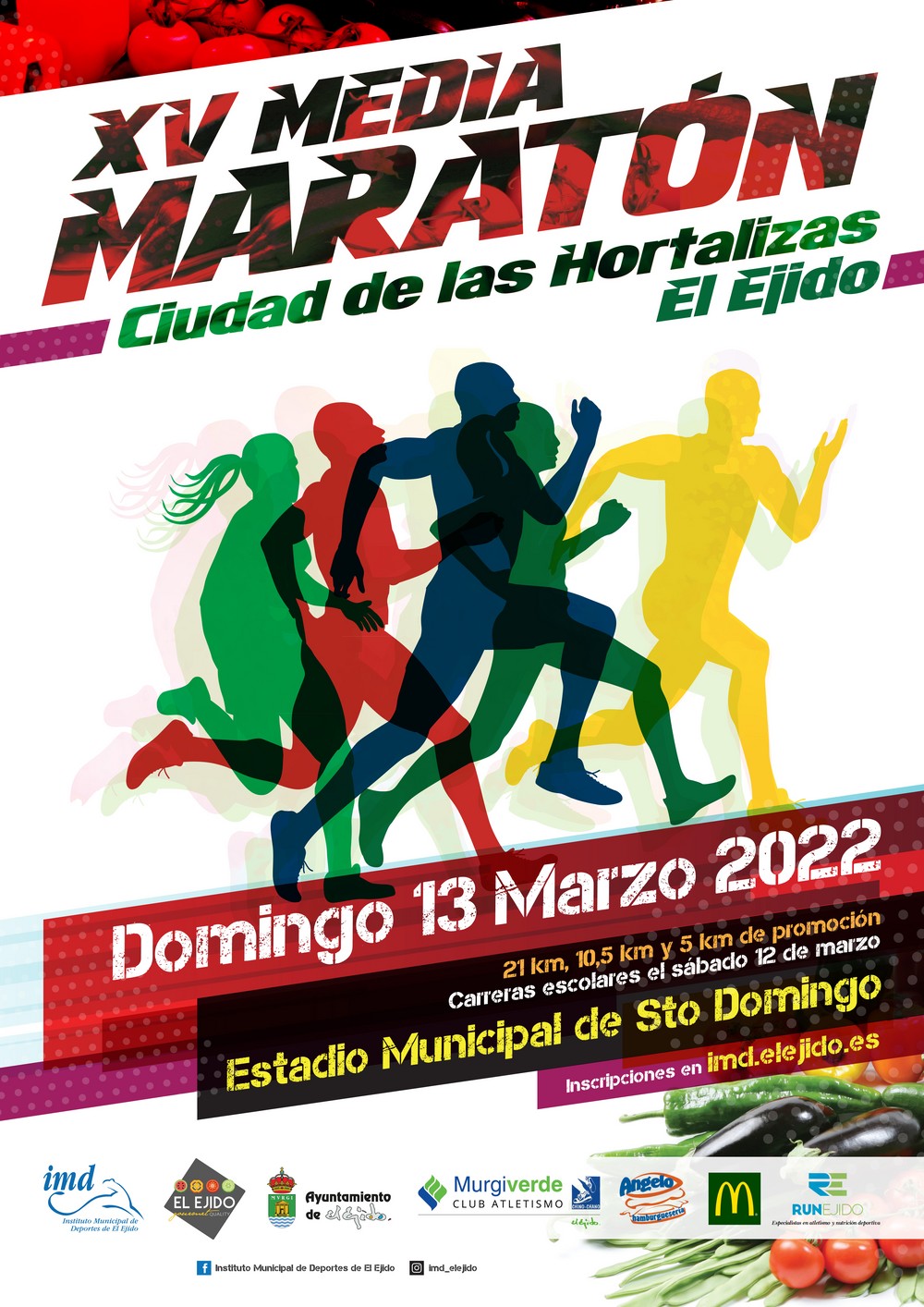 Abierto el plazo de inscripción para participar en la XV Media Maratón ‘Ciudad de las Hortalizas’ que se disputará el próximo 13 de marzo