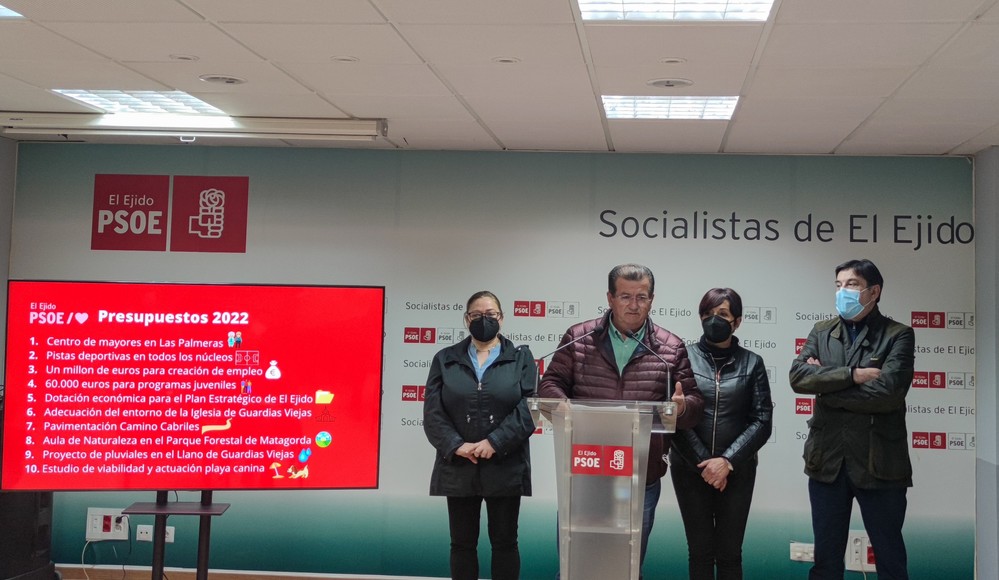 El PSOE de El Ejido condiciona la aprobación de los Presupuestos a la inclusión de diez propuestas