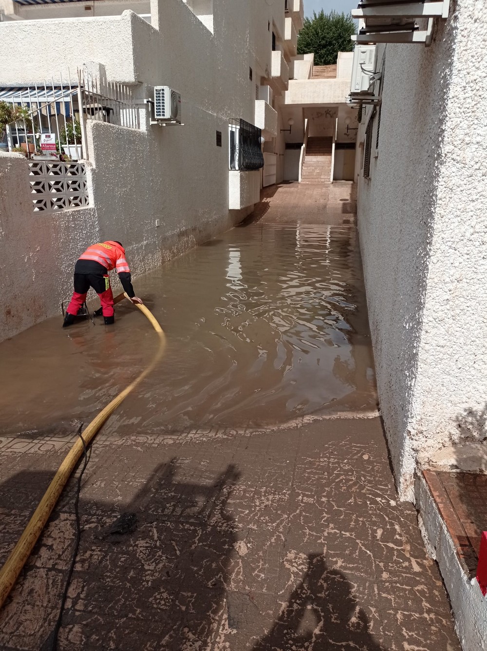 Los bomberos realizan una veintena de actuaciones en el Poniente por el temporal de viento y lluvia
