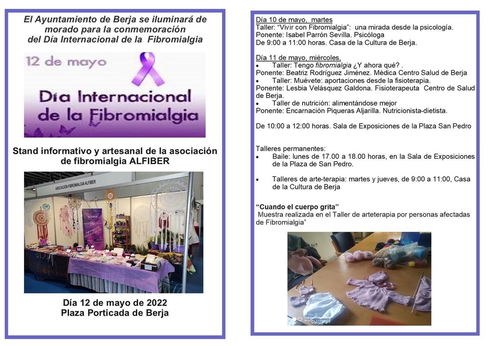 Berja presenta un programa de actividades para conmemorar el Día de la Fibromialgia