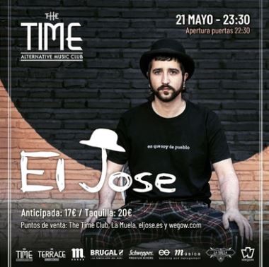 La Sala The Time abre sus puertas para recibir a El Jose el sábado 21