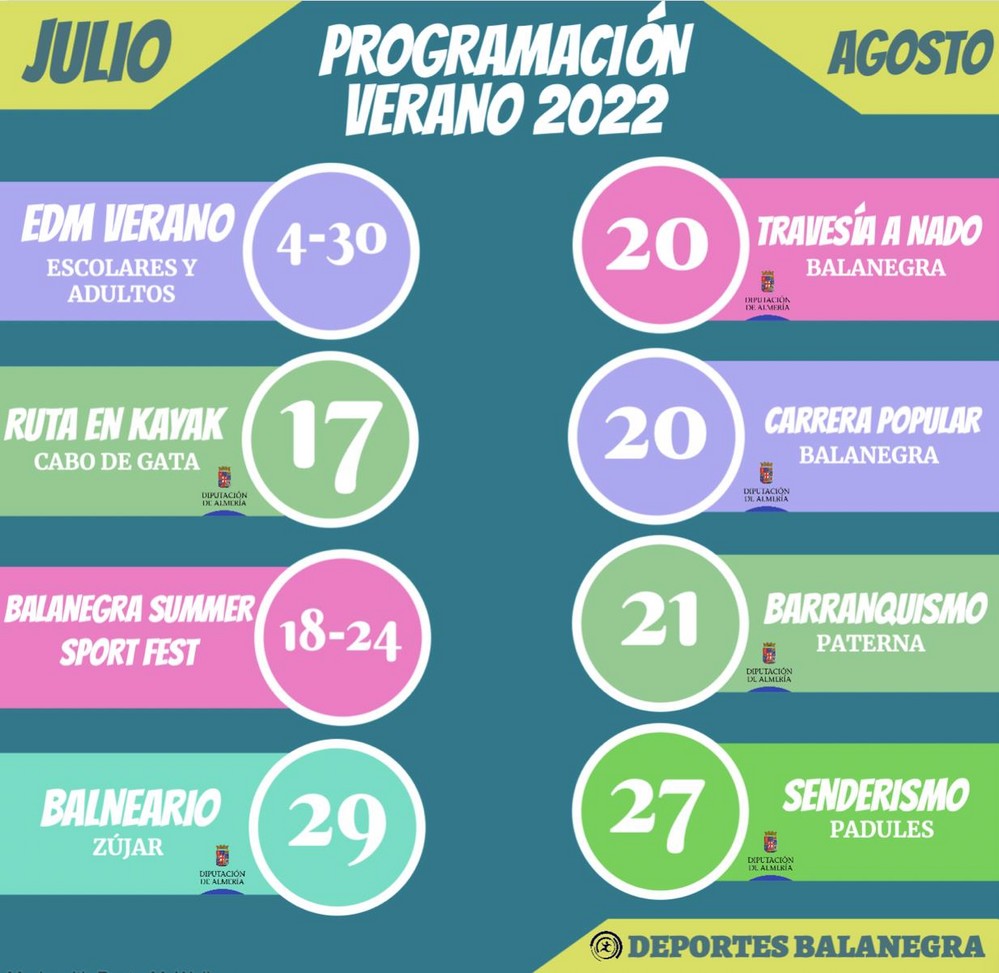 Balanegra presenta su programación deportiva para este verano