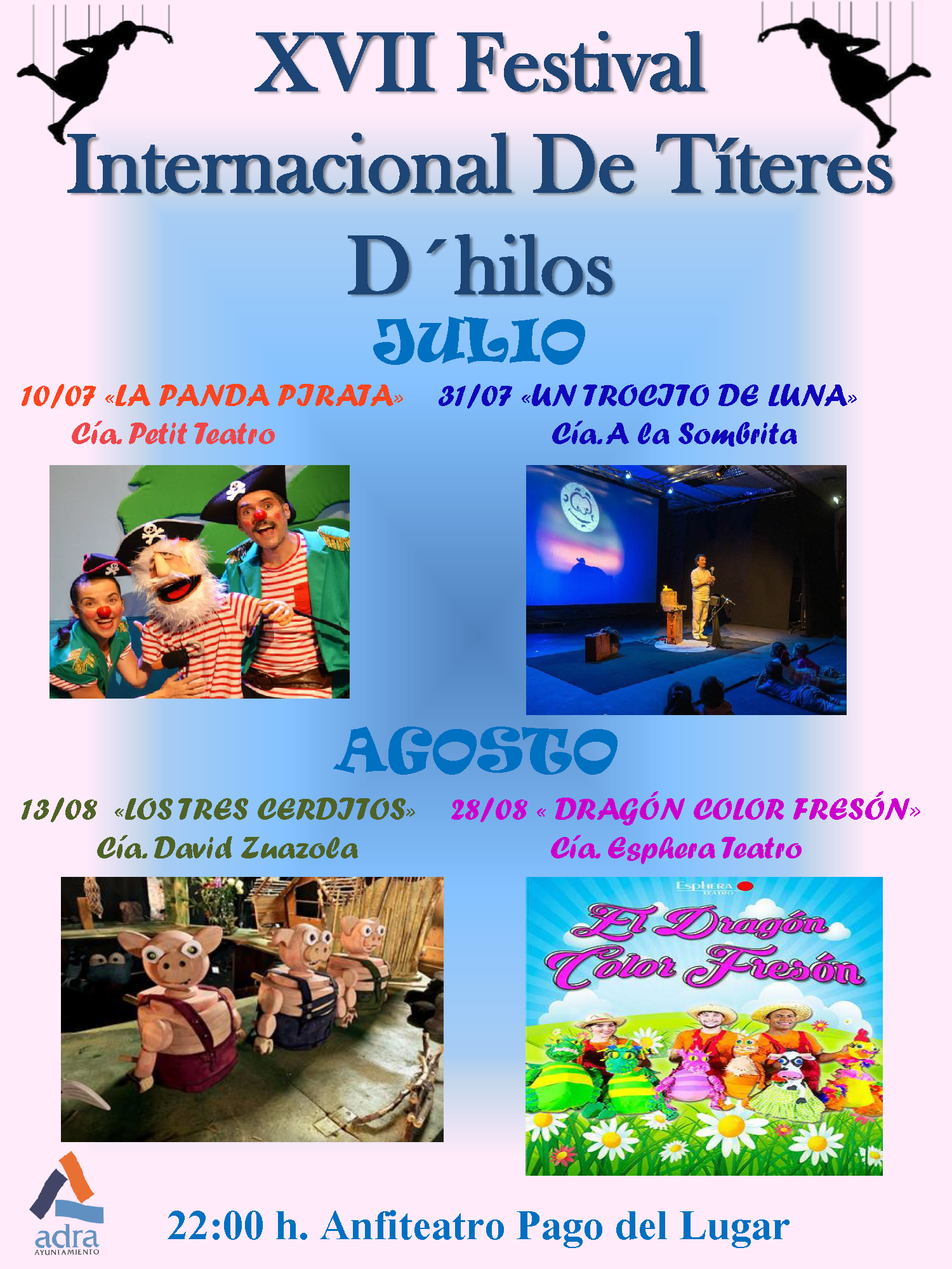 Adra celebra la XVII edición del Festival Internacional de Títeres D’hilos en el Anfiteatro de Pago del Lugar