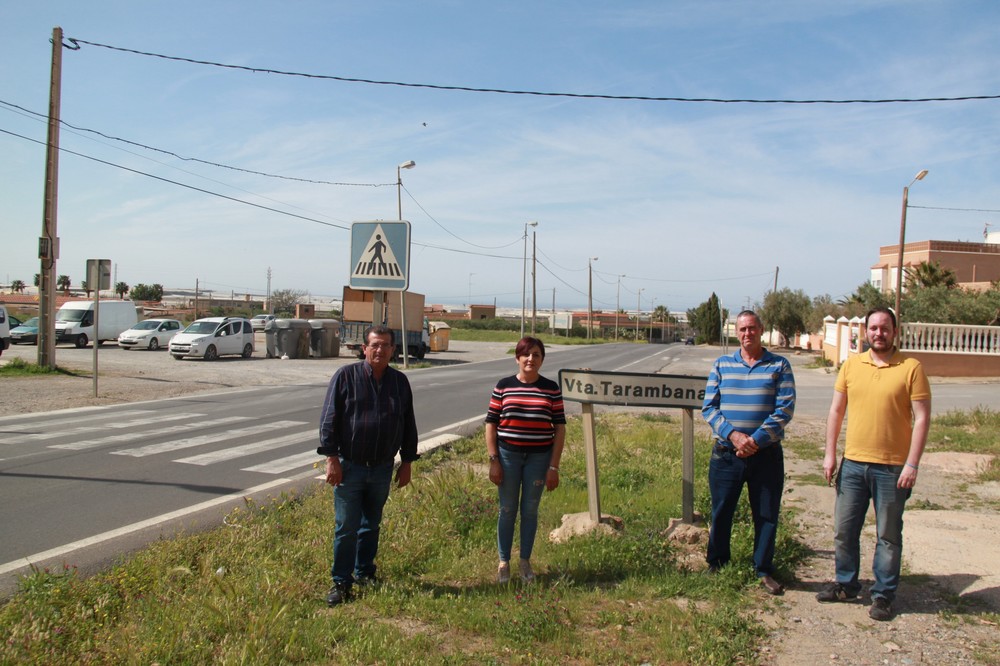 El PSOE de El Ejido reclama al PP la mejora de la seguridad vial en la Carretera AL-4302 a su paso por Tarambana