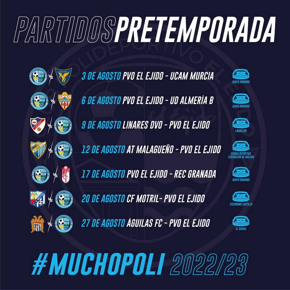  El Polideportivo El Ejido jugará siete encuentros de Pretemporada