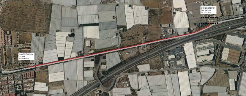 El Ejido une con un carril bici los núcleos de Santa María del Águila y Las Norias pasando por el Polígono Industrial de La Redonda