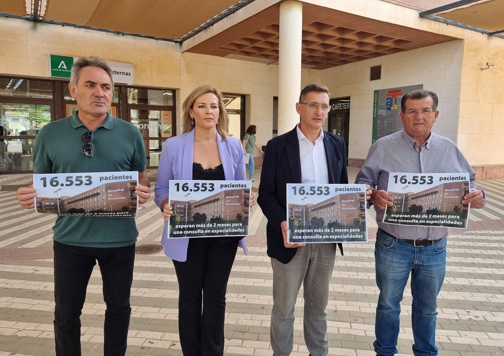 El PSOE avisa de que el Hospital de Poniente tiene las peores listas de espera de todos los hospitales comarcales andaluces