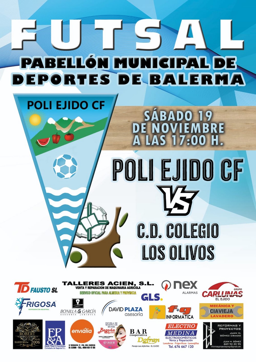 El Poli Ejido recibe al UMA-CD Los Olivos jugándose la sexta plaza