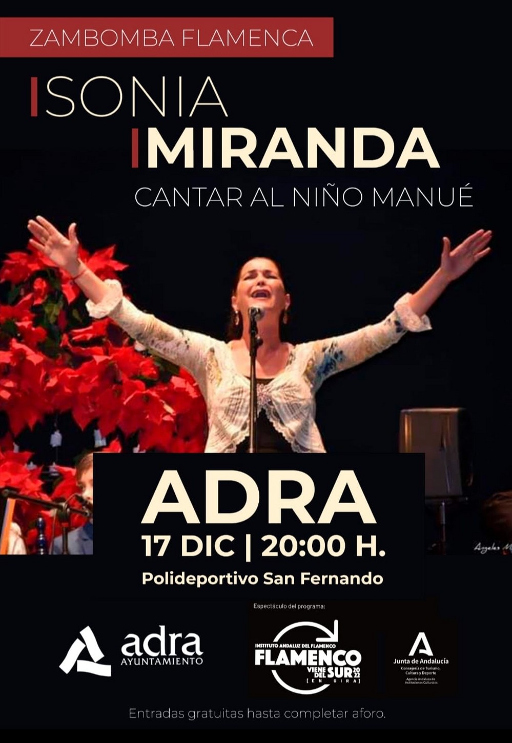 La zambomba de Sonia Miranda ‘Cantando al niño Manué’ llega a Adra el próximo 17 de diciembre