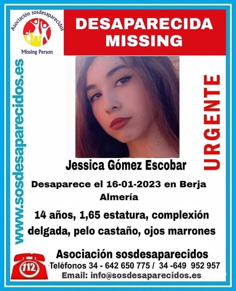 Desaparecida una menor de 14 años en Berja