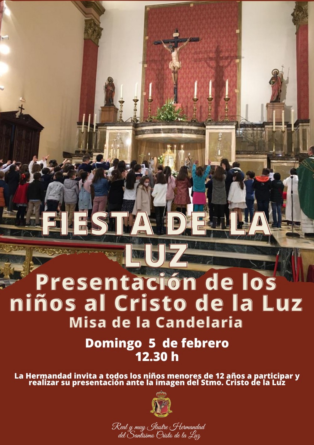 Los más pequeños se presentan al Cristo de la Luz