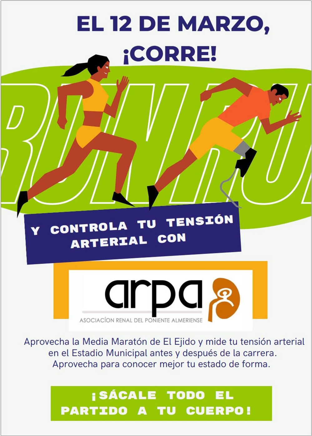 ARPA colaborará con la Media Maratón controlando la tensión arterial a los participantes