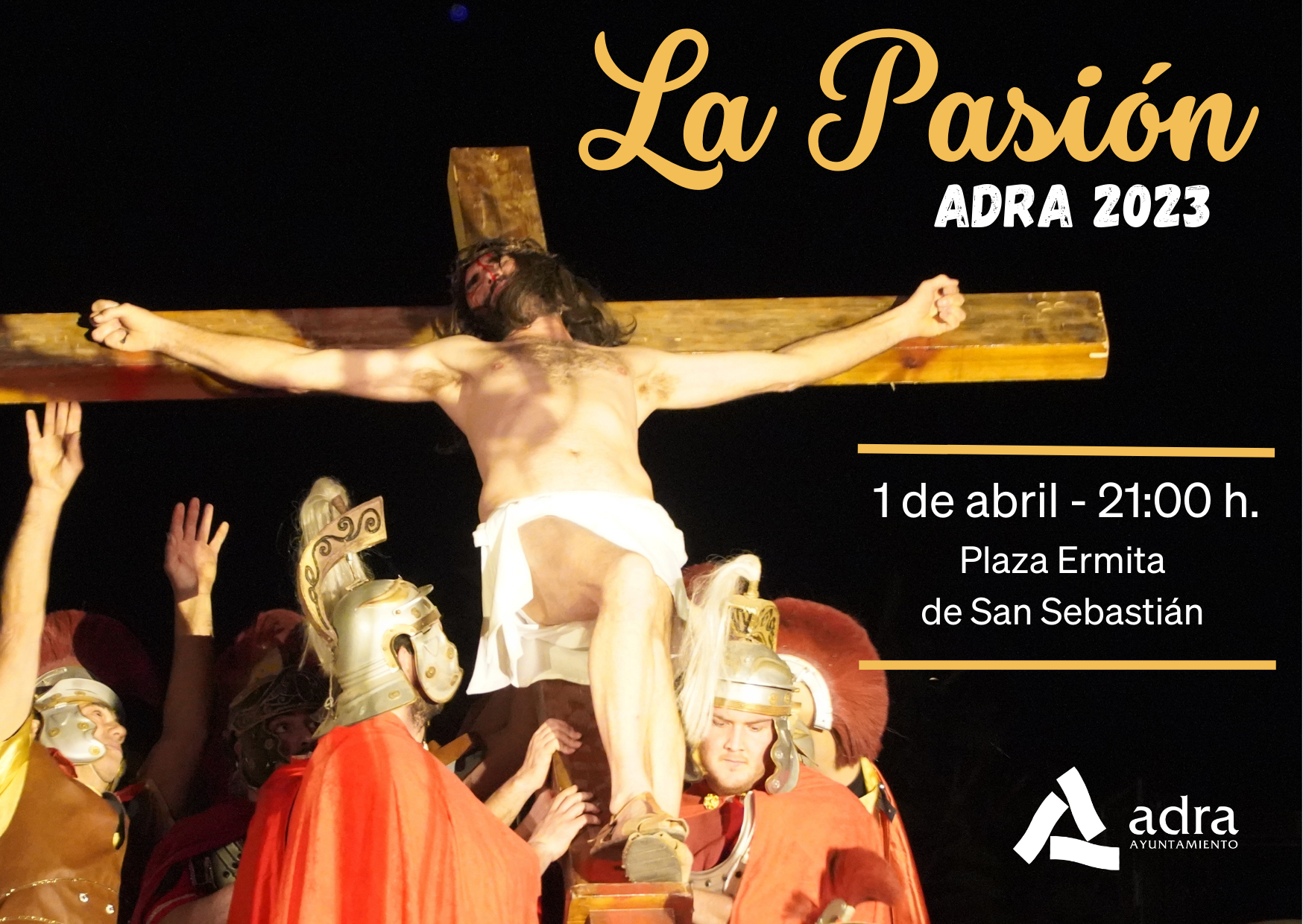 ‘La Pasión’ llenará la Plaza de la Ermita de Adra con un elenco de más de un centenar de actores y actrices