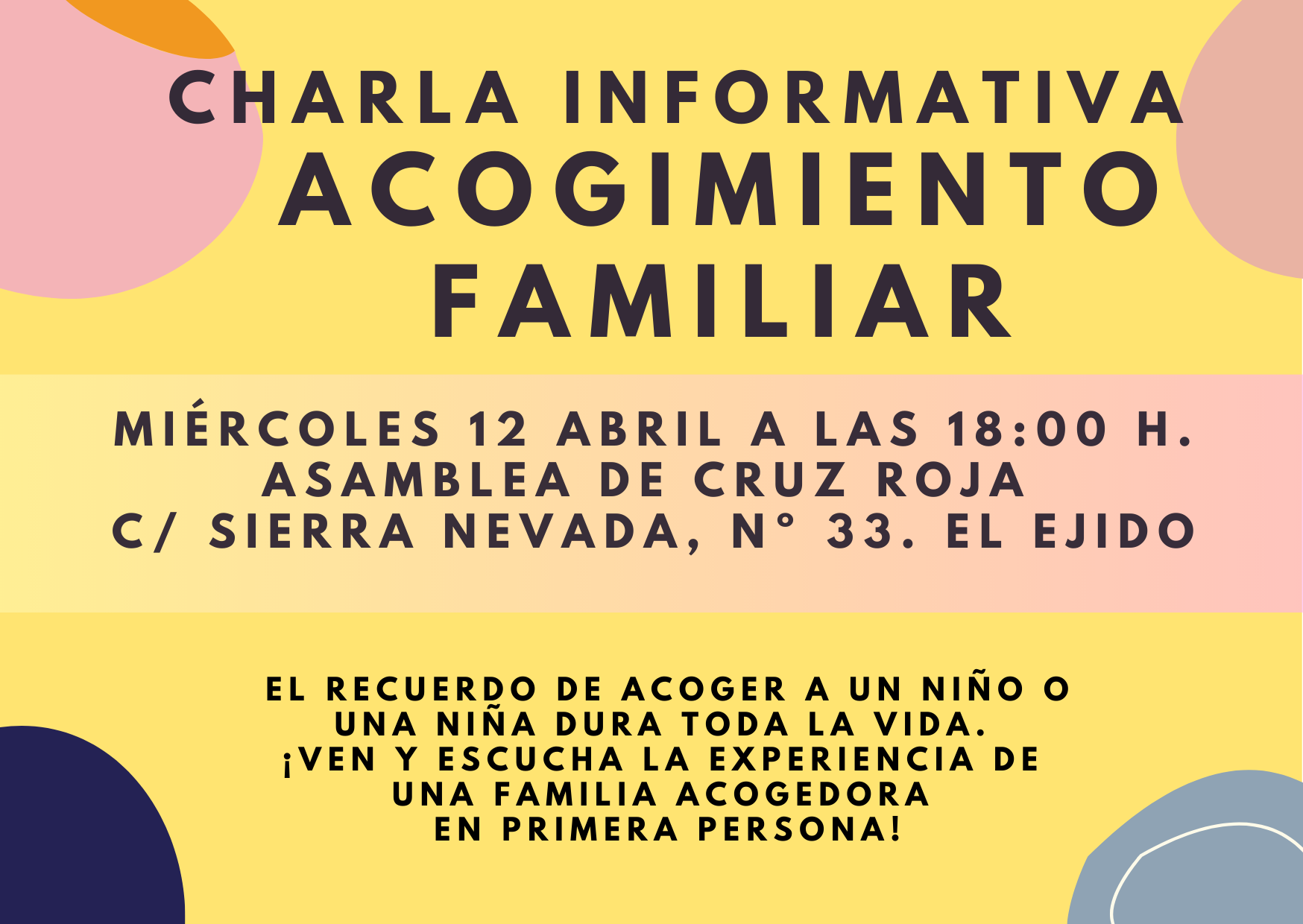 Cruz Roja organiza una charla informativa sobre acogimiento familiar