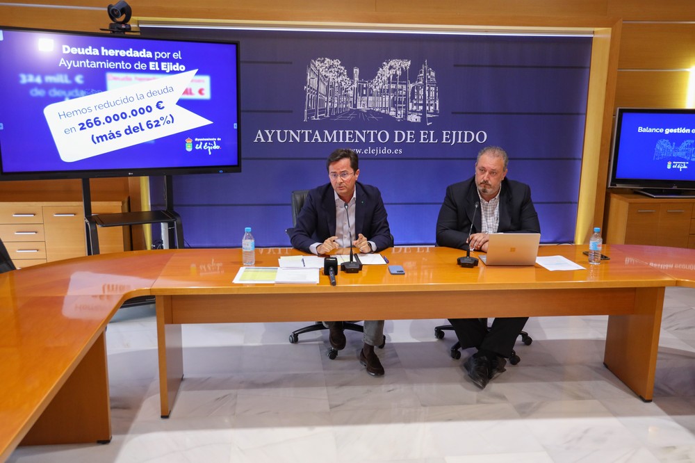 El Ejido pasa de ser el Ayuntamiento con mayor morosidad en el pago de facturas en 2011 a comenzar 2023 siendo el que mejor paga a sus proveedores