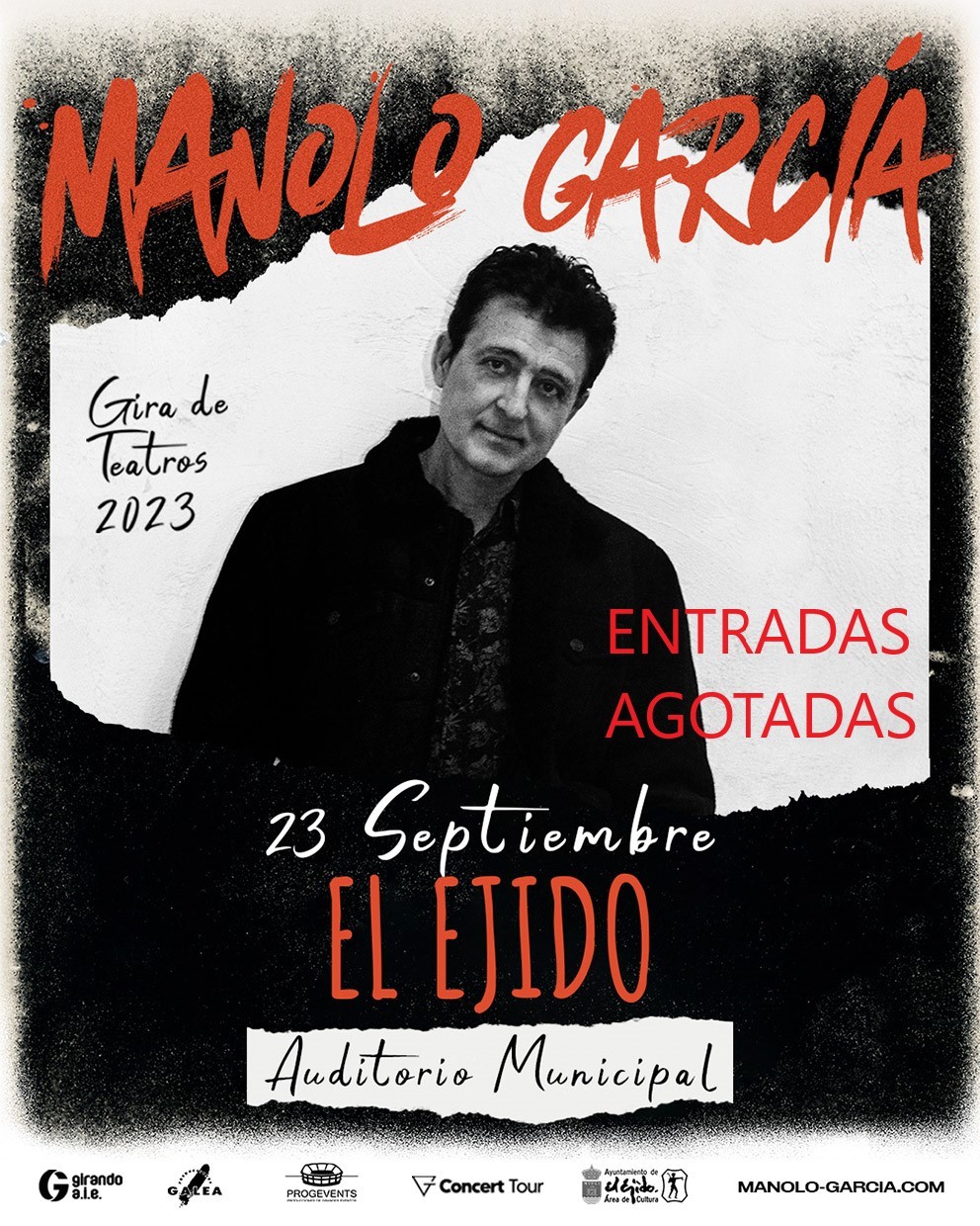 Manolo García cuelga el cartel de ‘no hay entradas’ para su concierto en El Ejido en menos de una hora