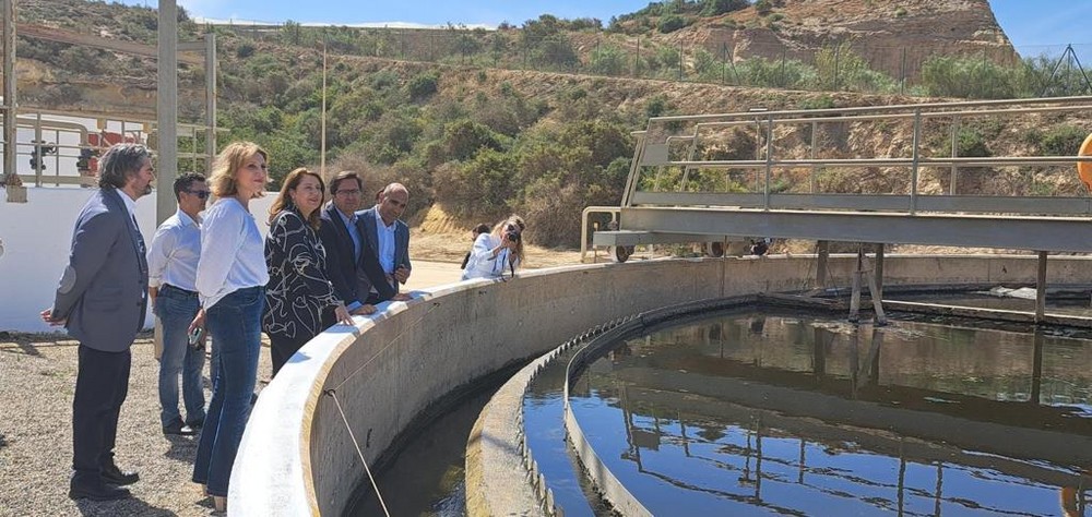 La consejera de Agua realiza una visita técnica a la EDAR de Balerma, que proporcionará aguas regeneradas a los regantes