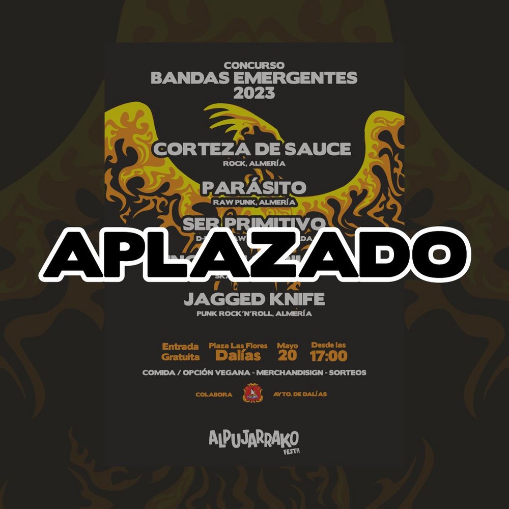 El Alpujarrako Fest aplaza su Concurso de Bandas por la posible lluvia