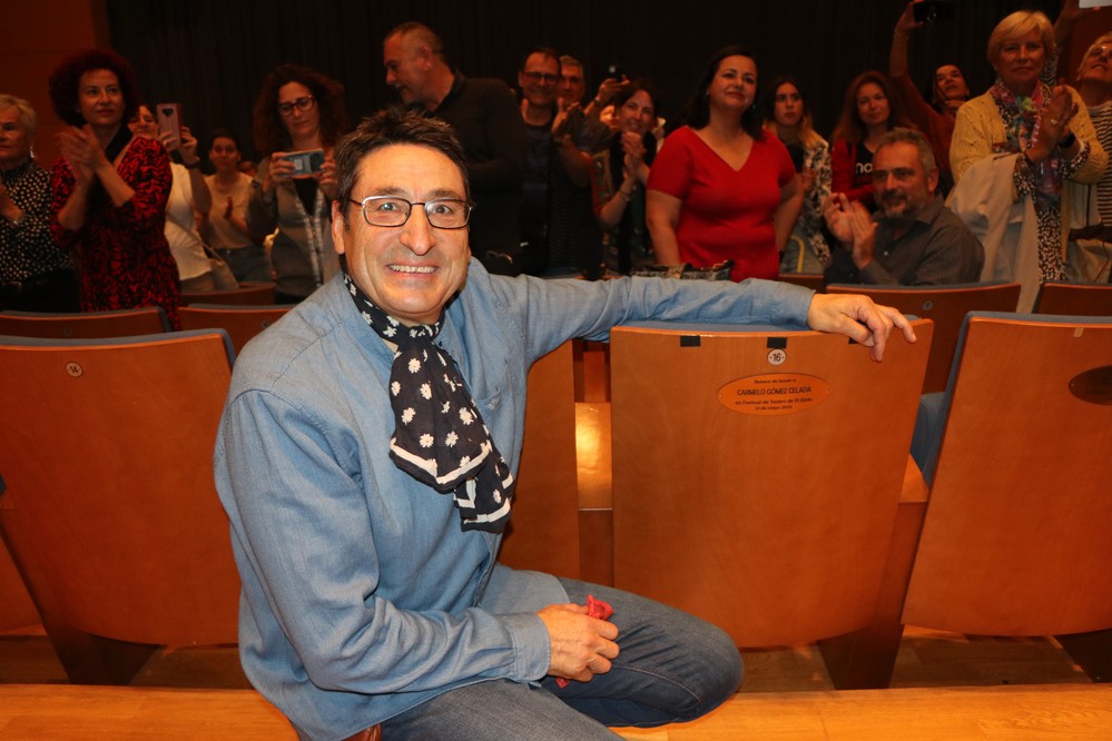 El actor Carmelo Gómez recibe una Butaca de Honor en reconocimiento a su dilatada trayectoria profesional durante el 46º Festival Internacional de Teatro de El Ejido