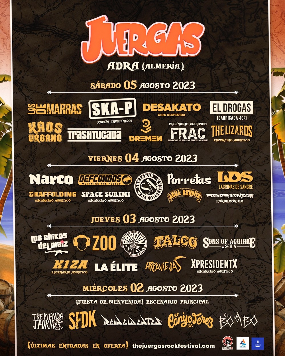 El festival The Juergas Rock anuncia su cartel por días