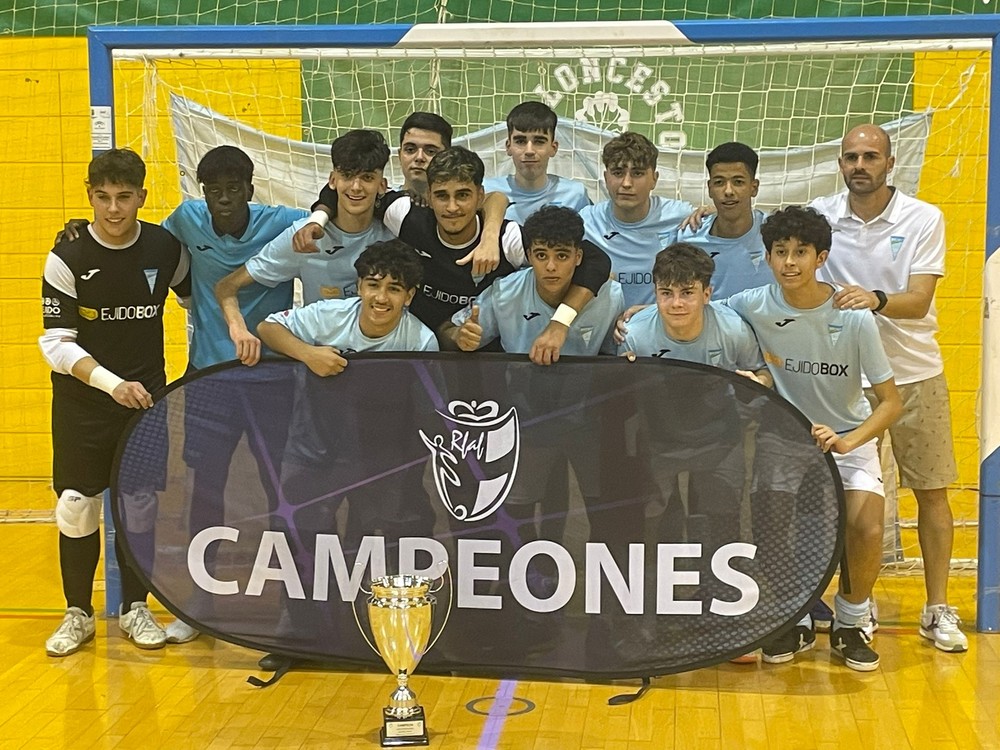El Poli Ejido juvenil de fútbol sala también conquista la Copa Federación y la Liga