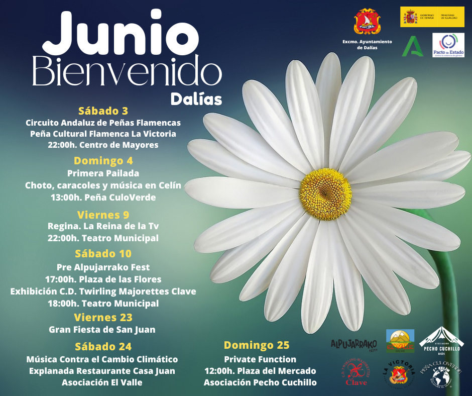 Dalías presenta la programación de junio con propuestas para todos los públicos