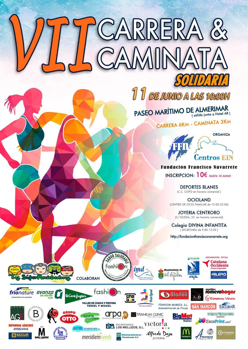 Almerimar acogerá este domingo la séptima edición de la ‘Carrera y Caminata Solidaria’ de la Fundación Francisco Navarrete