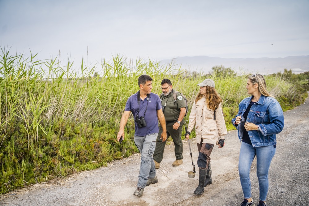 La lucha contra los mosquitos en la Ribera de La Algaida es continua pero selectiva para salvaguardar aves y nidos