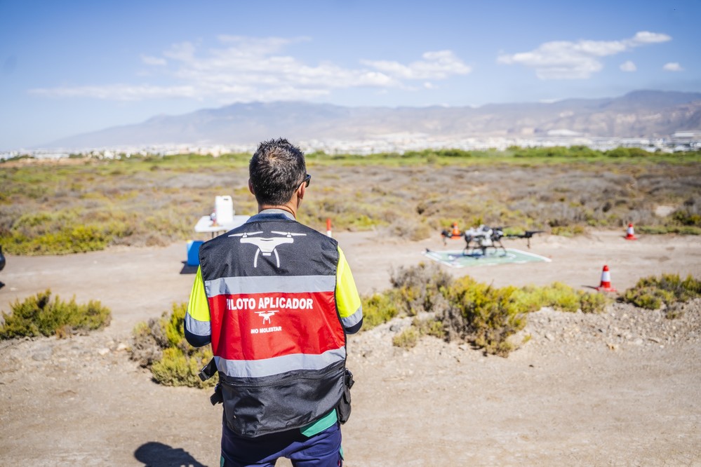Los drones intervienen en la Ribera de La Algaida con tratamientos larvicidas en las zonas calientes de mosquitos