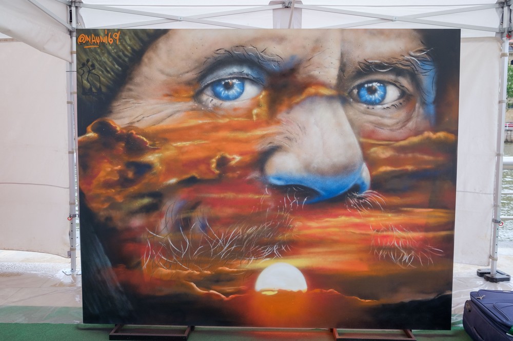 El artista almeriense Nauni69, entre los ganadores del 'V Concurso de Arte Urbano Adiós?' con su visión de la muerte