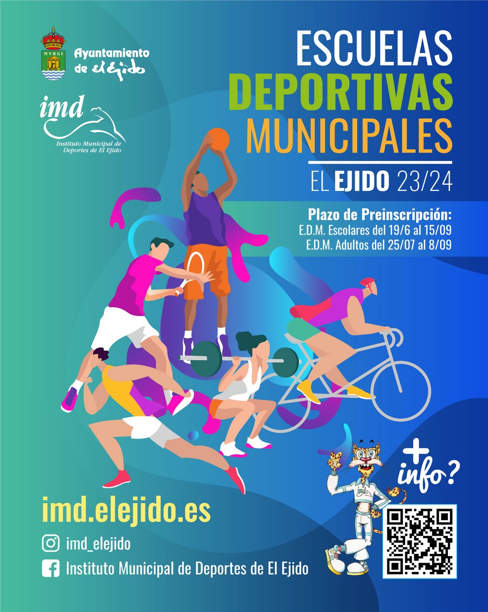 Abierto el plazo de preinscripción de las Escuelas Deportivas Municipales Escolares para la temporada 2023/24