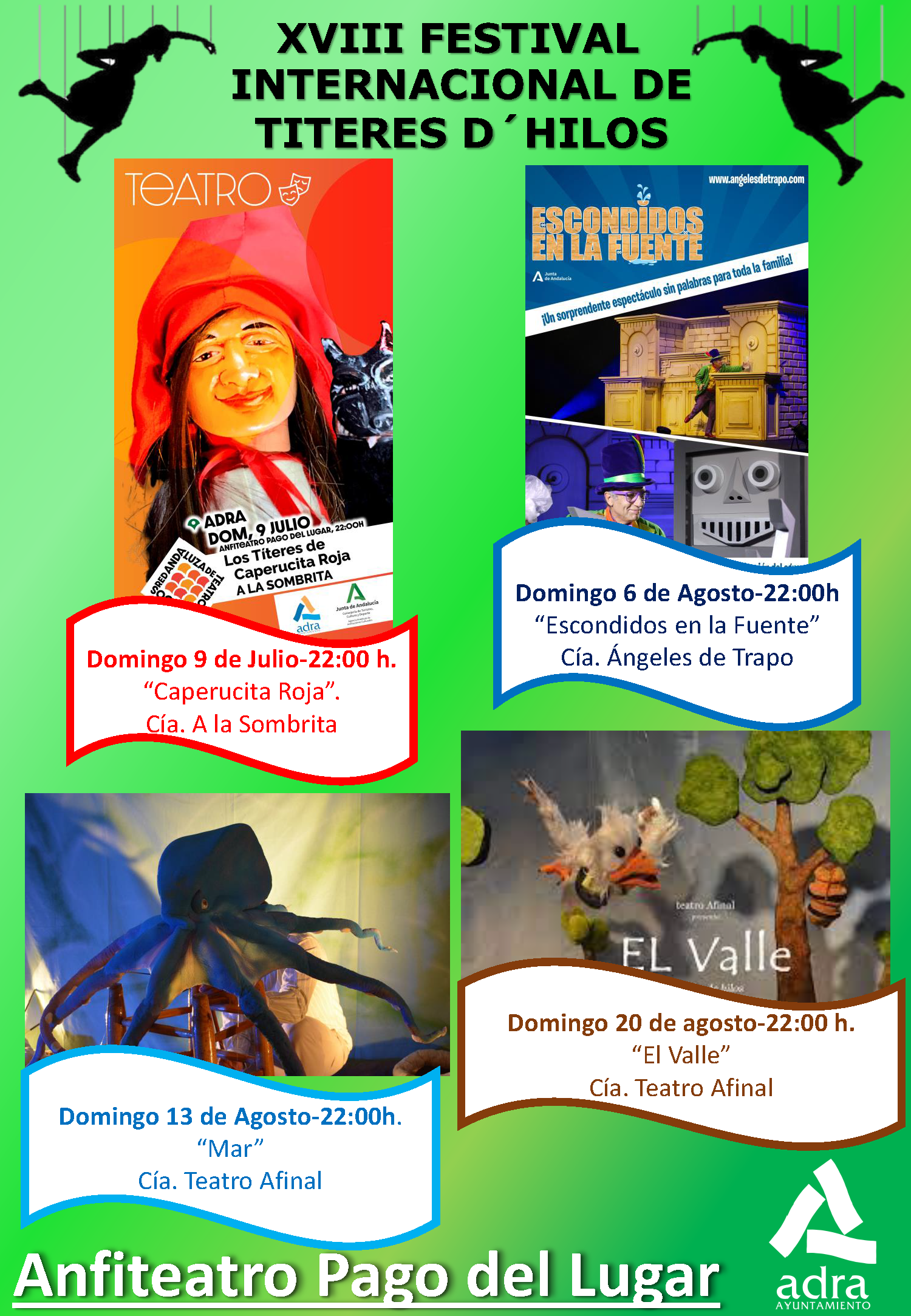Este domingo arranca la XVIII edición del Festival Internacional de Títeres D’hilos en Adra