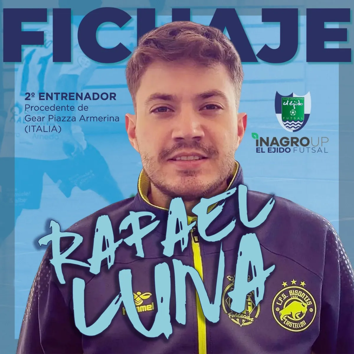 Rafael Luna, nuevo segundo entrenador de Inagroup El Ejido Futsal