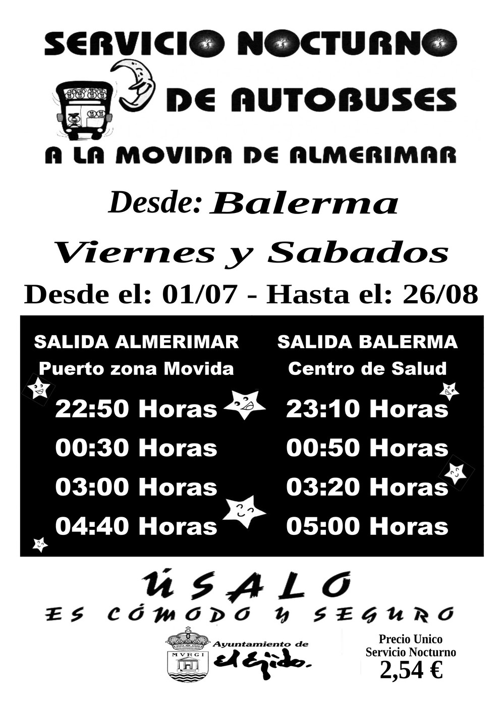 En marcha un servicio especial de autobuses hacia las playas y zona de ocio nocturno