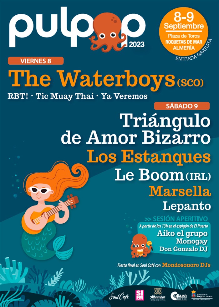 Pulpop Festival llega los días 8 y 9 de septiembre a la Plaza de Toros de Roquetas