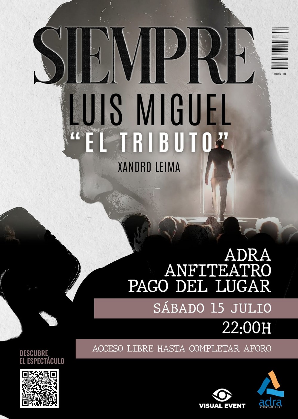 Este sábado llega a Adra ‘Siempre Luis Miguel. El Tributo’ de la mano del artista Xandro Leima