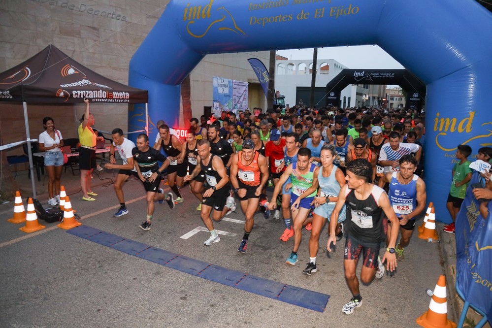 Youness Belyamina y María Pérez ganan la décima Carrera Nocturna de Balerma