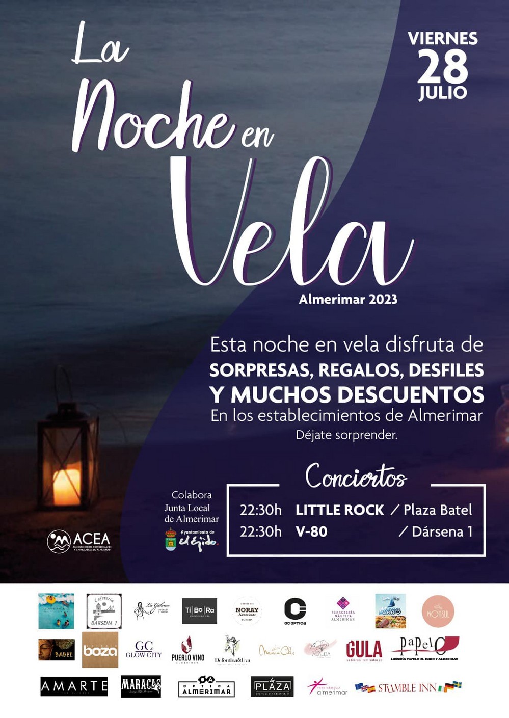 Diversión y animación comercial este viernes con una nueva edición de la Noche en Vela de Almerimar