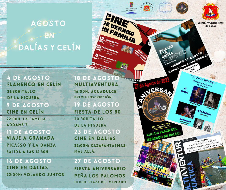 El Ayuntamiento de Dalías presenta la programación cultural de agosto
