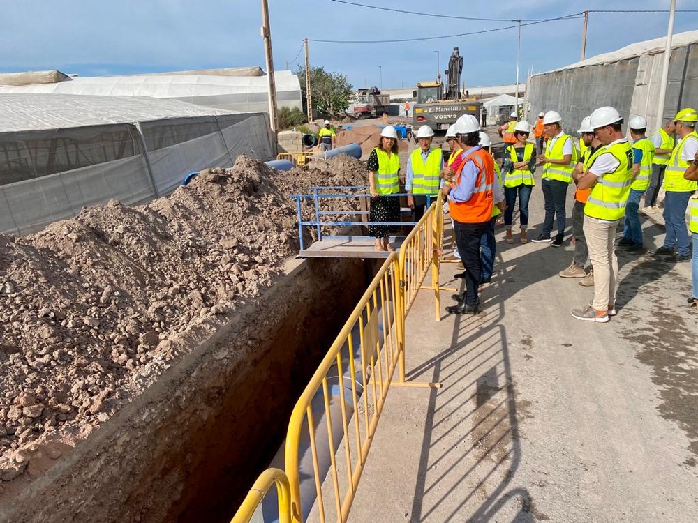 Crespo destaca la garantía hídrica para Roquetas con las obras de conexión al agua desalada