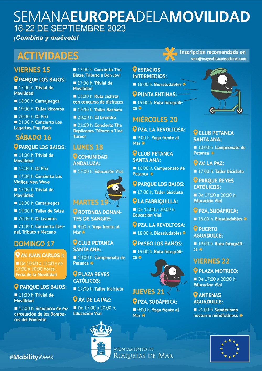 Roquetas de Mar celebra la Semana Europea de la Movilidad con numerosas actividades de concienciación sobre seguridad vial