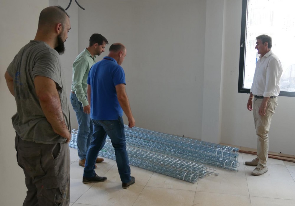Manuel Cortés supervisa la recta final de las obras de la Sala TIC y de Coworking