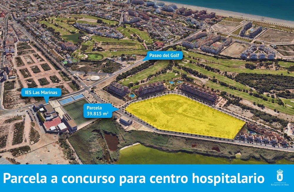 El Ayuntamiento de Roquetas saca a licitación pública la concesión del futuro complejo hospitalario privado
