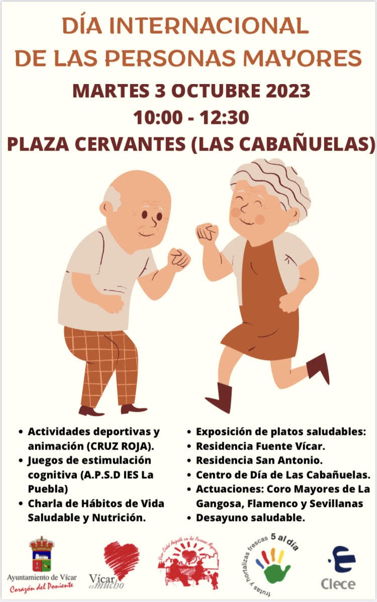 Encuentro de Mayores en la Plaza Cervantes, con motivo del Día Internacional de las Personas Mayores