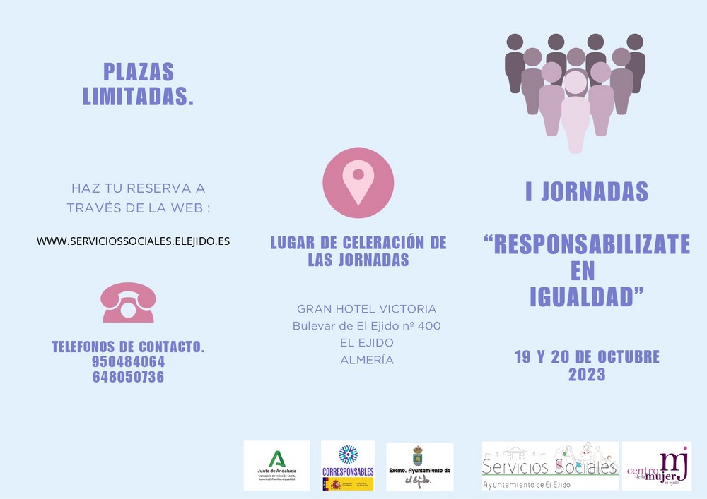 El Ejido lanza la campaña ‘Responsabilízate por la Igualdad’ con un plan formativo y jornadas sensibilización para avanzar en corresponsabilidad