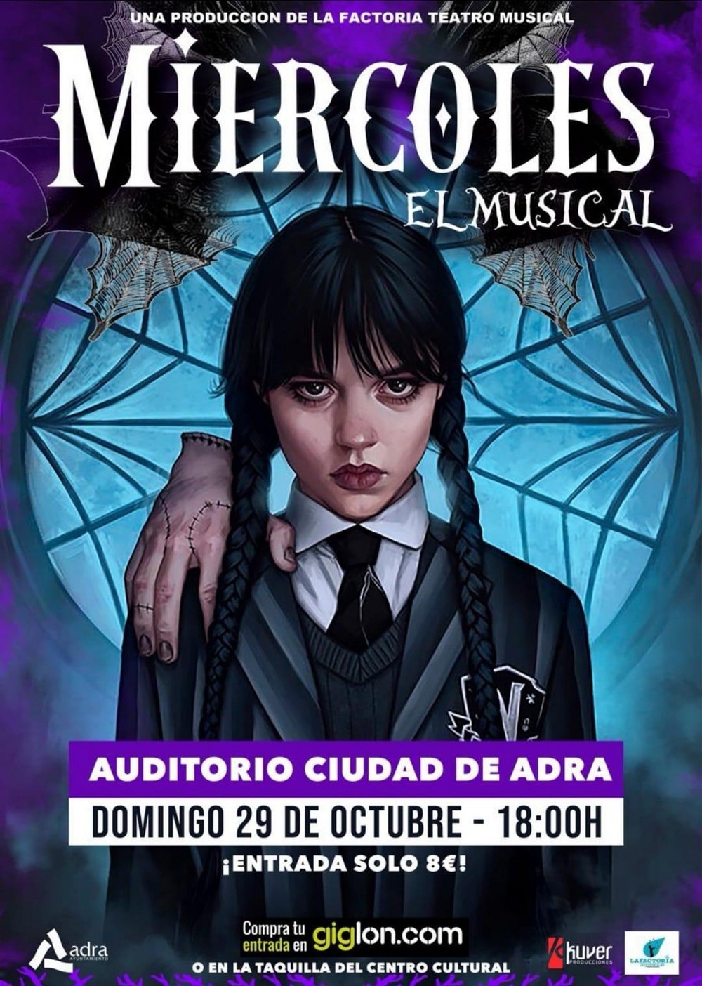 ‘Miércoles, El Musical’ inspirado en la obra de Tim Burton llega al Auditorio Ciudad de Adra este domingo