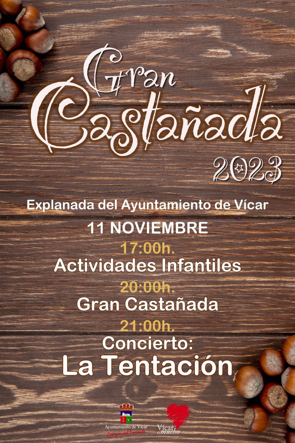 La orquesta La Tentación termina su gira en la Gran Castañada de Vícar