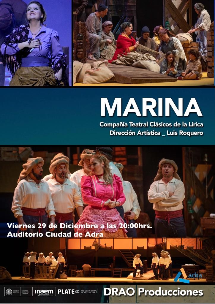 La obra lírica teatral ‘Marina’ llegará finalmente a Adra el 29 de diciembre