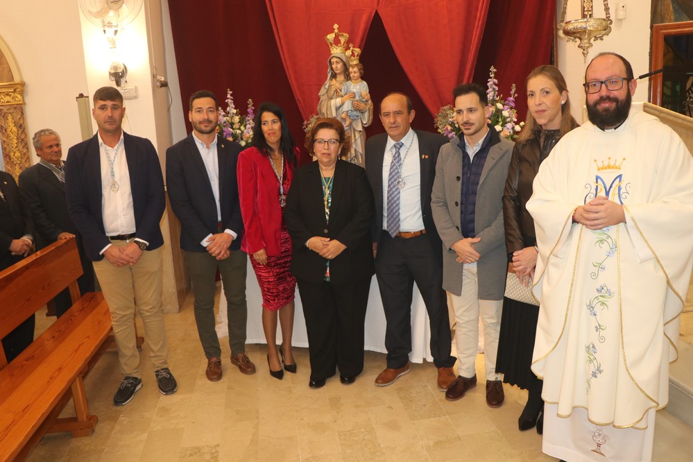 La imagen de la Virgen de las Mercedes vuelve a su templo de Balerma tras ser restaurada